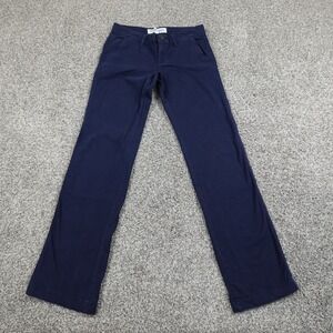 Aeropostale Pants Womens 2 Dark Blue Chino Straight Twill Stretch Preppy Casual